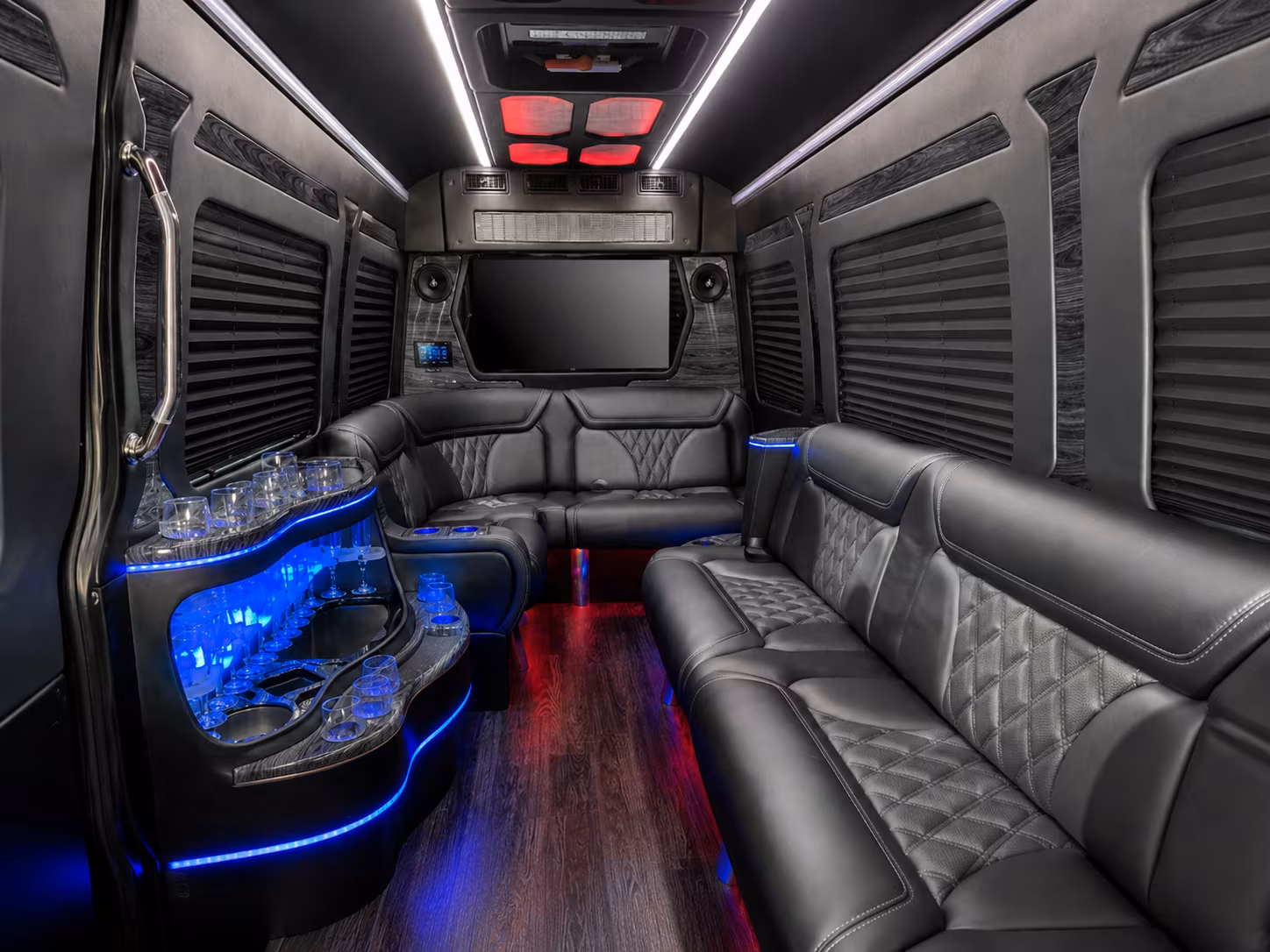 norfolk 40 passenger party bus inside